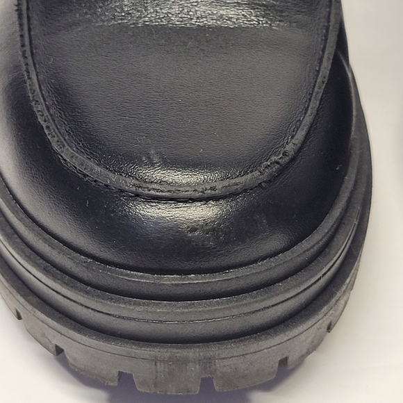 Quince Black Leather Lug-Sole Penny Loafers - Picture 9 of 12